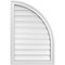 Ekena Millwork Quarter Round Top Right Surface Mount PVC Gable Vent w/ 2"W x 1-1/2"P Brickmould Frame, 22"W x 32"H GVPQR22X3202SF - alternate 1